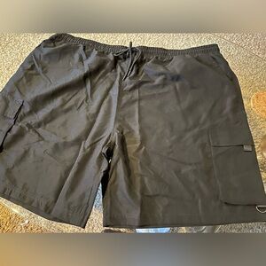 New Men’s Black Cargo Shorts 6XL